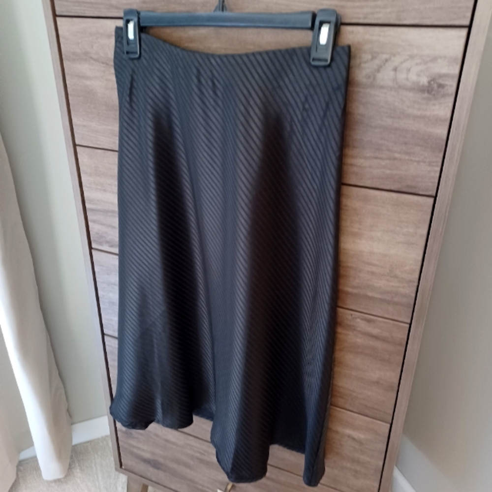 Satin biased cut midi skirt